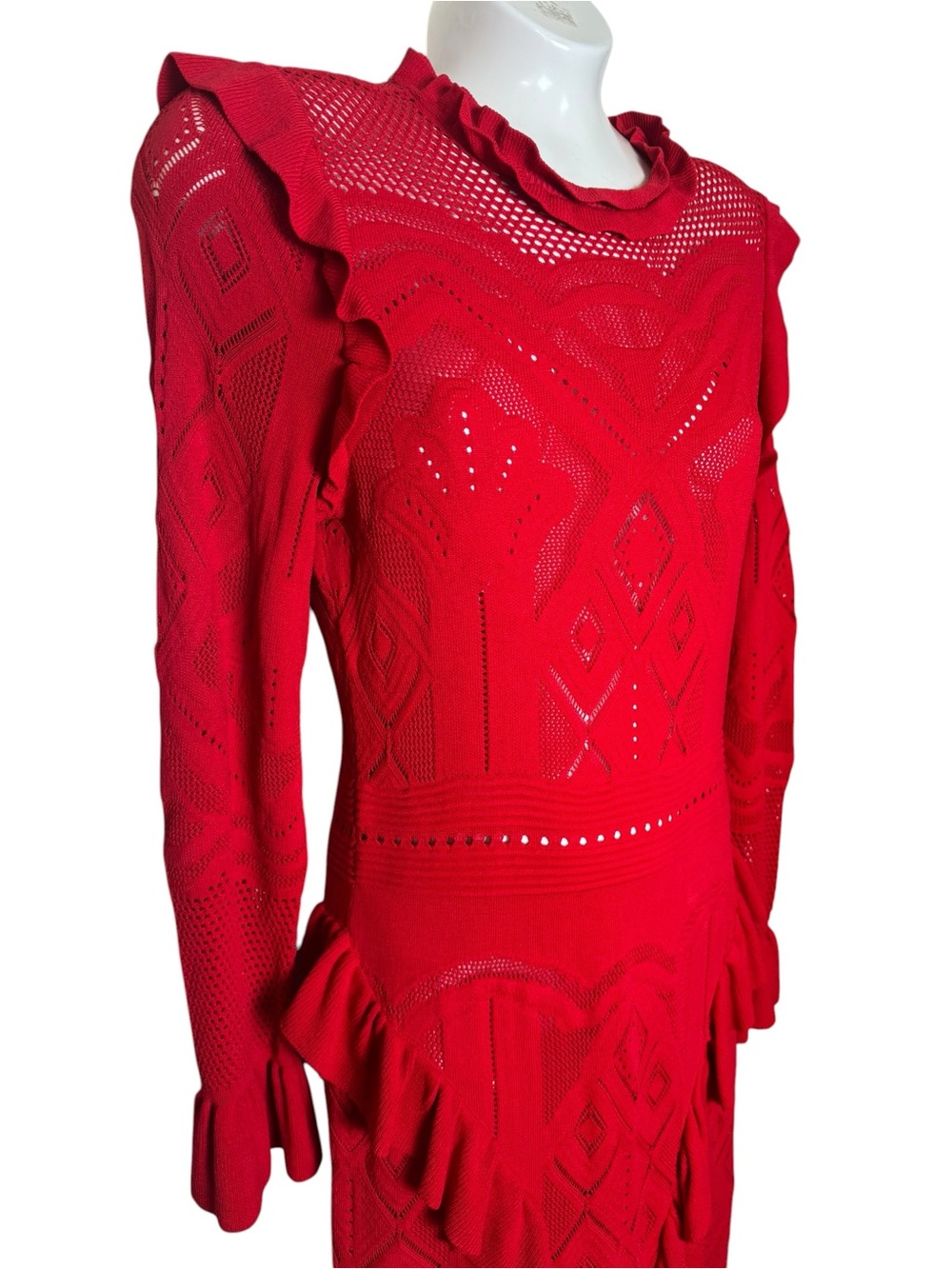 Alexis Red Sivan Ruffle Knit Dress - Picture 5 of 10